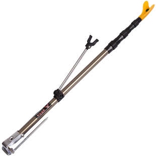 铝合金鱼竿炮台支架带地插不锈钢杆架手竿杆架钓箱鱼杆台钓支撑架