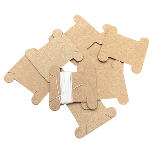 手工diy配件线轴加厚牛皮纸绕线板缠线板皮具十字绣缝纫绕线卡纸