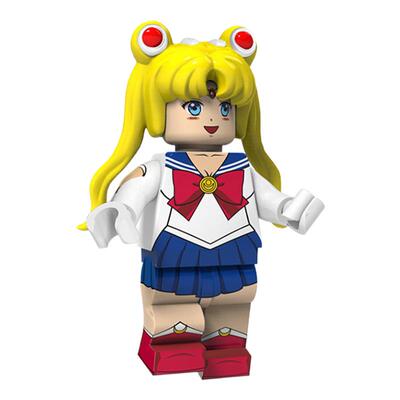 品高美少女战士装饰情人节日积木