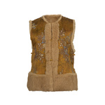 美丽客栈高端大码兔毛马甲女胖mm时髦洋气外穿宽松显瘦中长款坎肩