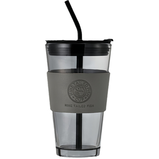 办公室高颜值下午茶网红咖啡奶茶水杯高级感吸管杯女生万圣夜礼物