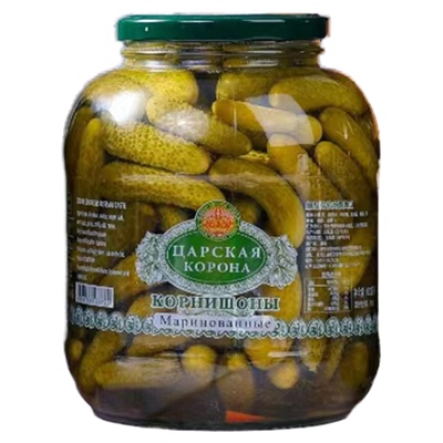 酸黄瓜原装进口正宗酸乳瓜腌制小青瓜罐头烤肉西餐配菜解腻酸脆爽