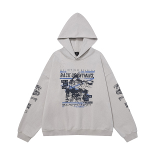 OVDY王橹杰穆祉丞吴宇恒同款重磅美式hiphop印花连帽卫衣男女外套