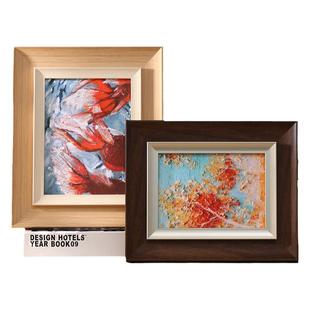 油画棒画框diy装裱生日摆件蜡笔重彩成品专用挂墙定制小相框摆台