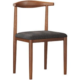 北欧餐椅铁艺牛角椅现代简约餐厅椅子靠背学习书桌椅卧室凳子家用