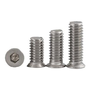 304不锈钢小沉头内六角螺丝小头径小平头螺钉 10.9级黑色薄头螺栓
