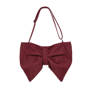 原创小众个性蝴蝶结托特包大容量斜挎包单肩布包女帆布包气质学生