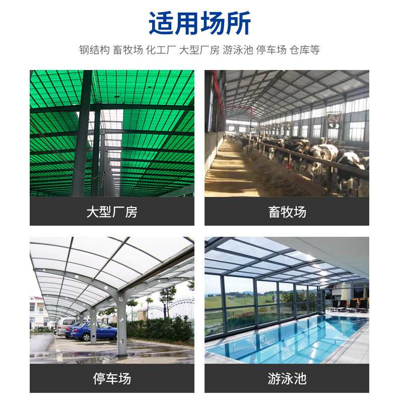 厂家货源透明FRP玻璃钢采光板温室纤维大棚停车场树脂采光阻燃瓦