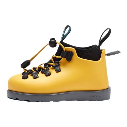 正品Native童鞋时尚加绒保暖防水马丁靴男童女童圆头高帮鞋棉靴子