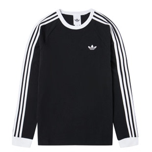Adidas/阿迪达斯男子舒适透气纯棉圆领套头休闲运动长袖T恤KE3546