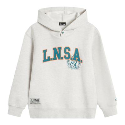 李宁童装儿童卫衣2025春秋款连帽