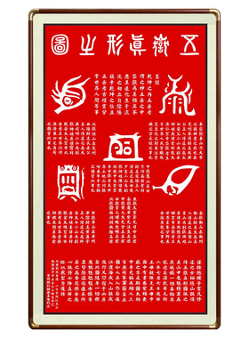 朱砂画五岳真形图太上老君安宅气脉内经风水道家客厅玄关中堂挂画