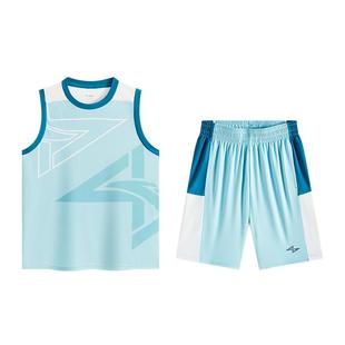 安踏儿童装男童套装篮球训练服夏2025速干运动套装背心短裤速干衣