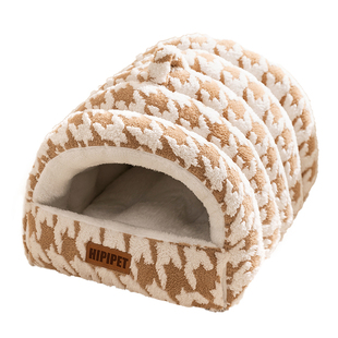 猫窝冬加厚封闭加热冬保暖猫咪睡窝睡床保暖猫窝寒冬四季通用狗窝