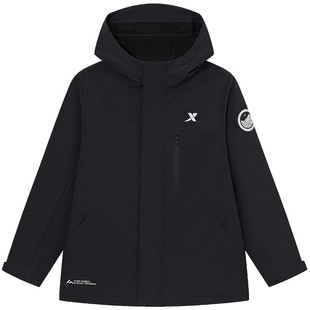 特步童装儿童外套摇粒绒三合一加厚款男童冬季户外三防运动风衣男