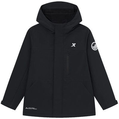 特步童装儿童外套摇粒绒三合一加厚款男童冬季户外三防运动风衣男