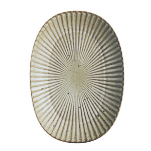 玩物志手工粗陶味碟子小菜凉卤菜盘小碗日式复古怀旧椭圆形餐盘