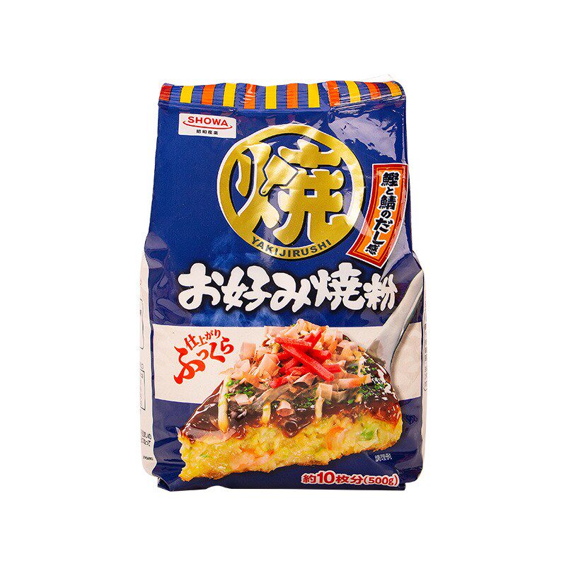 日本进口昭和大阪烧粉450g章鱼小丸子材料套餐家用章鱼烧粉预拌粉