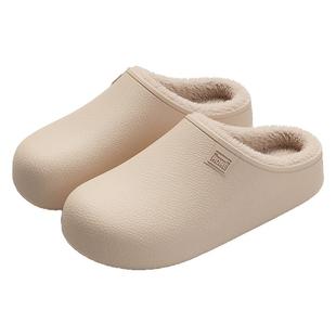 EVA防水拖鞋保暖防滑厚底可外穿拖鞋情侣百搭包头冬季棉拖鞋防水