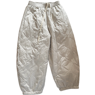 羽绒裤爆款2025新款洋气宽松束脚外穿欧货时尚白鸭绒裤子冬季洋气