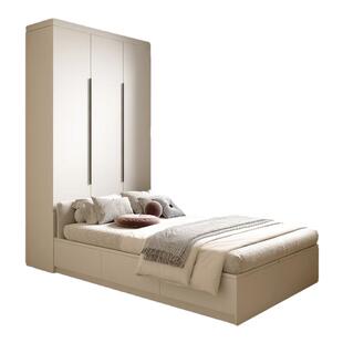 新实木榻榻米衣柜床与书桌一体卧室家用小户型省空间带储物柜组合