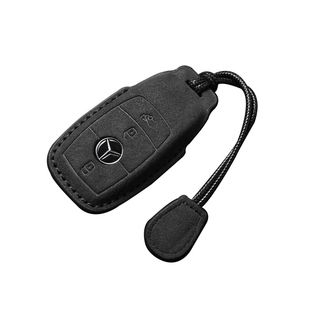 适用奔驰钥匙套E300L全包GLE260壳CLS扣AMG GT翻毛皮G级EQC迈巴赫