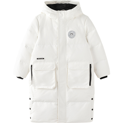 巴拉巴拉儿童羽绒服男童女童长款外套冬季新款童装宝宝加厚黑色潮