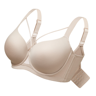 倾慕大码无痕内衣女大胸显大小聚拢收副乳上托薄款胖mm性感文胸罩