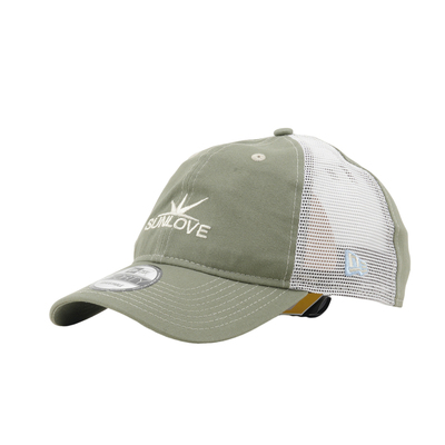 韩国代购NEWERA X SUNLOVE联名940软顶网眼可调节棒球帽橄榄绿
