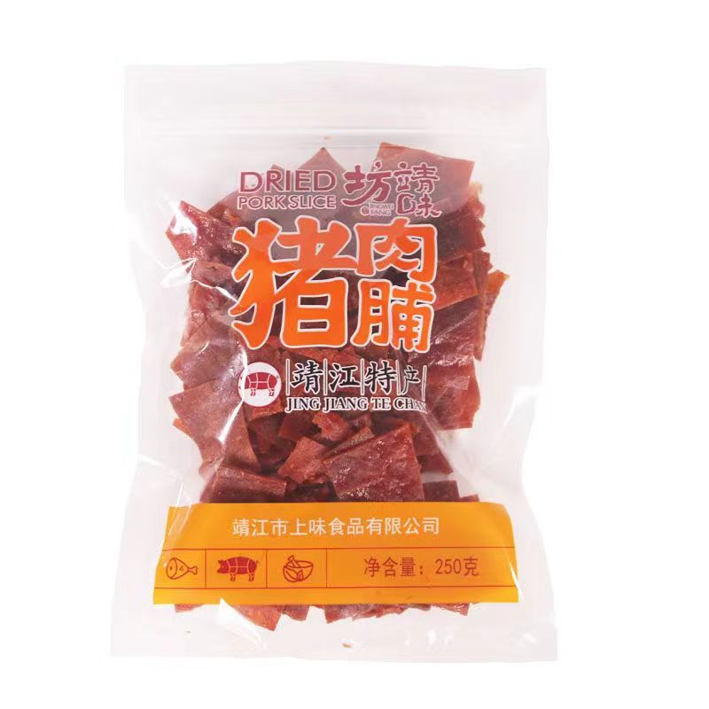 上味猪肉脯250g负片蜜汁香辣原味靖味坊手撕猪肉干靖江特产边角料