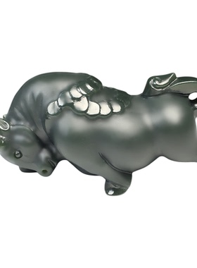 真品和田玉牛手把件新疆细料青玉立体牛把件男女玉石把玩牛气冲天