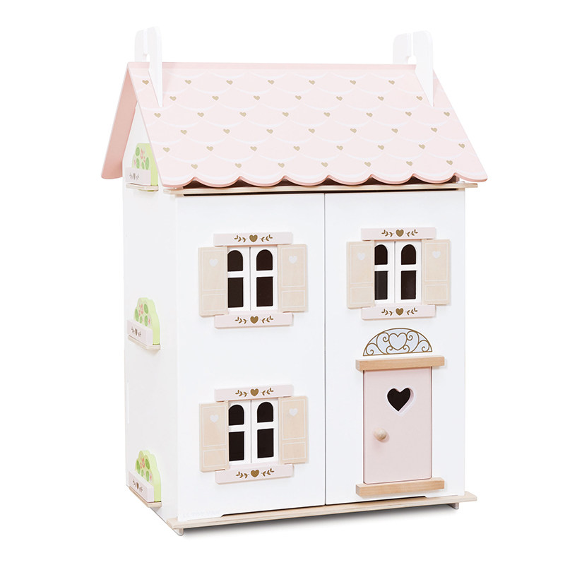 英国LE TOY VAN儿童益智木制玩具奢华系列娃娃屋玫瑰心娃娃屋