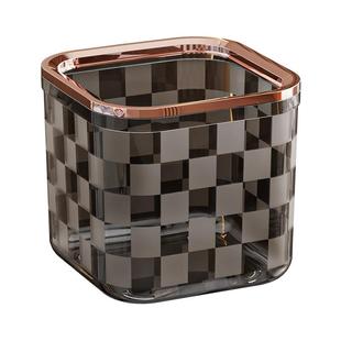 轻奢桌面垃圾桶高颜值厨房台面餐桌车载茶几桌上高档迷你小垃圾盒