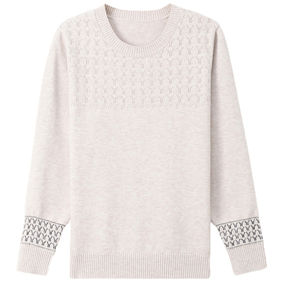 恒源祥羊毛衫女圆领毛衣