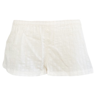 BM低腰辣妹短裤 松紧腰孔眼镂空纹理显腿长百搭居家休闲夏天热裤