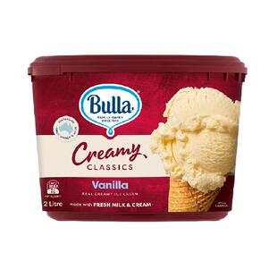 Bulla 布拉经典桶装冰淇淋2L/920克香草味