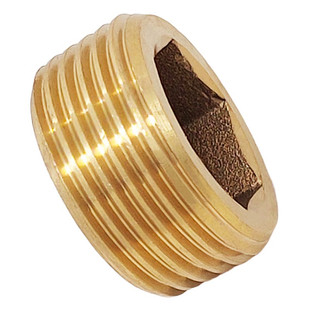 铜外丝内六角堵头 内六角闷头 管帽4分 6分 1寸 内六角堵头管堵