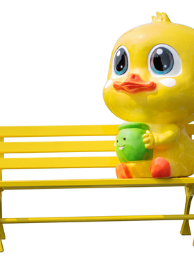 户外卡通大黄鸭雕塑商场酒店公园水池景观装饰玻璃钢小黄鸭子摆件