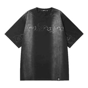 GENANX闪电潮牌夏季新男短袖印花防晒宽松纯棉炒洗T恤陈奕恒同款