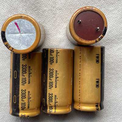 8只价/nichicon尼吉康100v3300uF铝电解电容议价