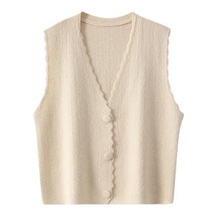 小香风针织马甲女款背心2025春季新款时尚毛衣短款马夹坎肩外套