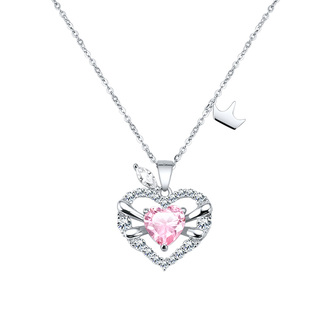 迪士尼永恒之心项链女款轻奢小众高级感锁骨链送女友闺蜜生日礼物