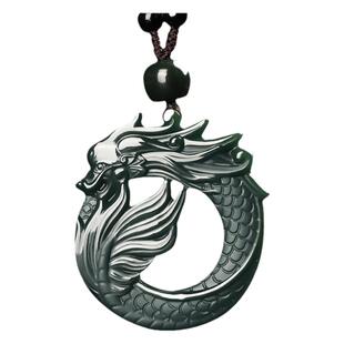 新款真品新疆和田玉生肖龙玉吊坠细料双面龙玉佩男女玉石挂件玉坠