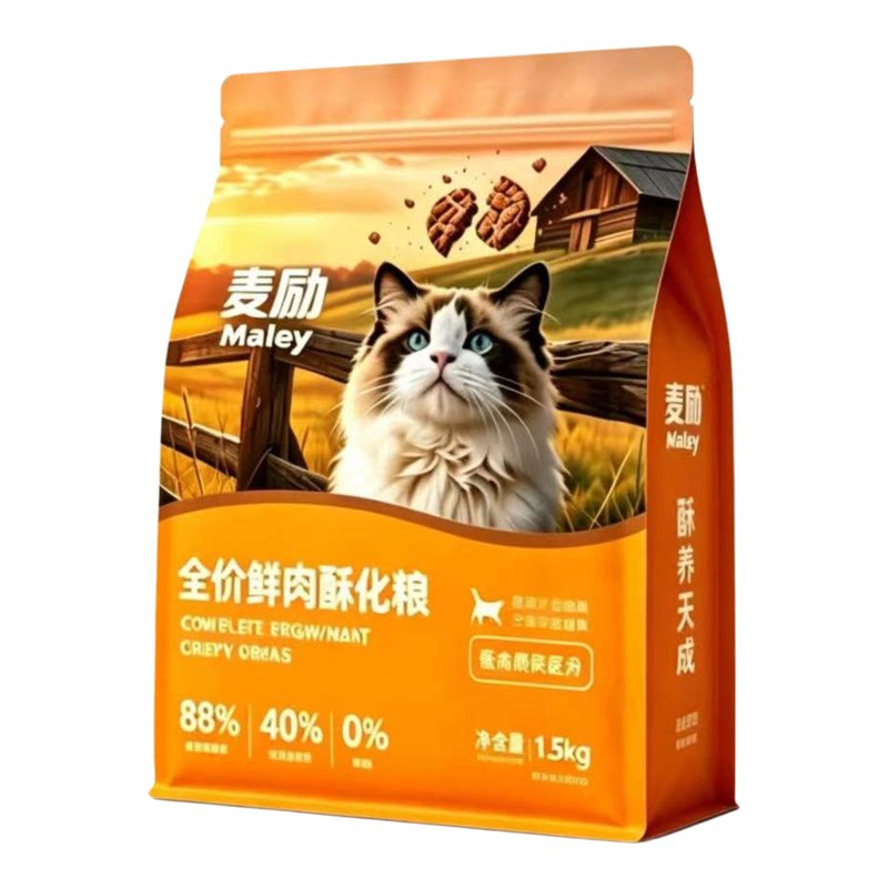 麦励鲜肉酥化全价猫粮成幼通用