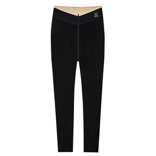 舒莉娅冬季加绒加厚棉质打底袜一线裆弹力大含羊绒保暖九分踩脚裤