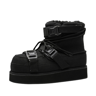 雪地靴男款冬季加绒加厚棉靴保暖防寒男鞋厚底面包鞋高帮帆布棉鞋