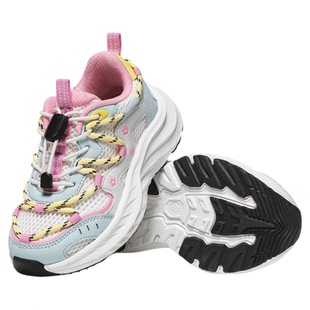 斯纳菲女童运动鞋春季新款儿童登山鞋白色户外徒步鞋软底跑步鞋