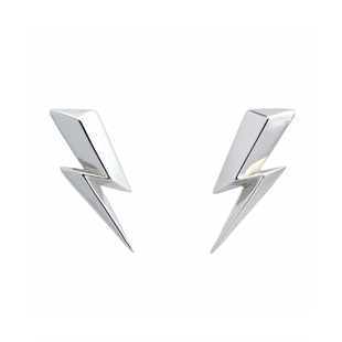 英国DARK ANTHEM重音/David Bowie闪电耳钉中性酷男女款个性纯银