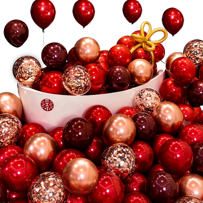 结婚红色婚房气球套装