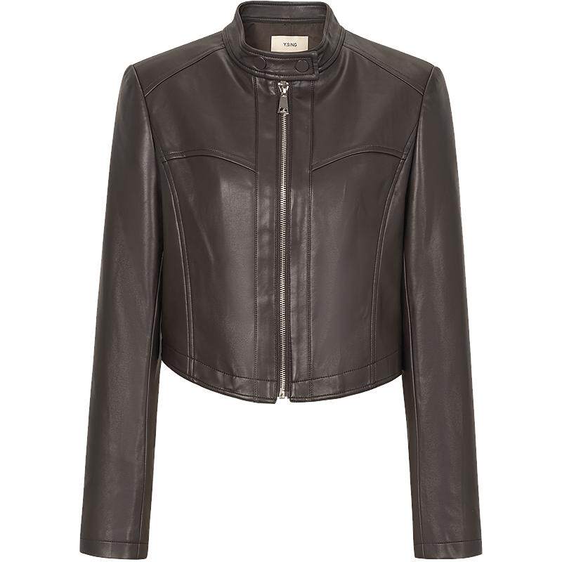 衣香丽影 短款皮衣外套女2026年春季新款复古皮夹克上衣150211602